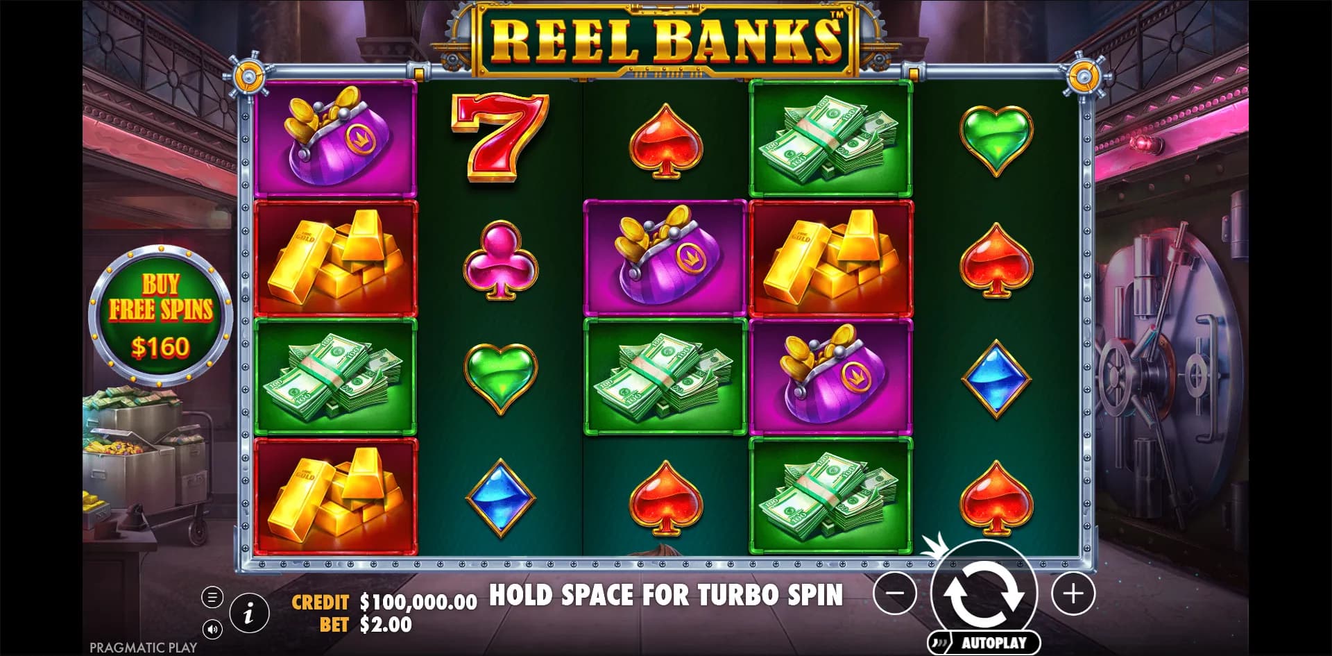Reel Banks slot gameplay screenshot