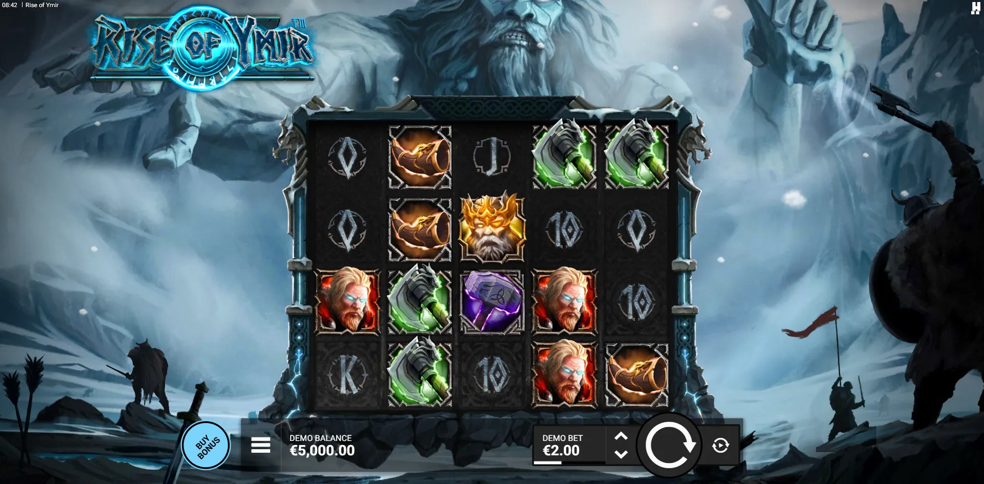 Rise of Ymir slot gameplay screenshot