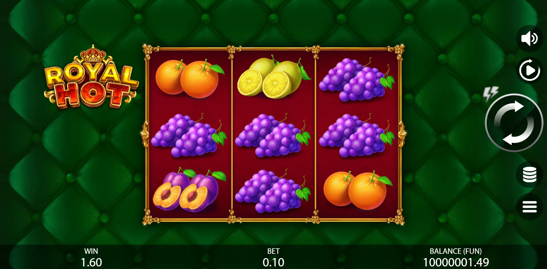 Royal Hot slot gameplay screenshot