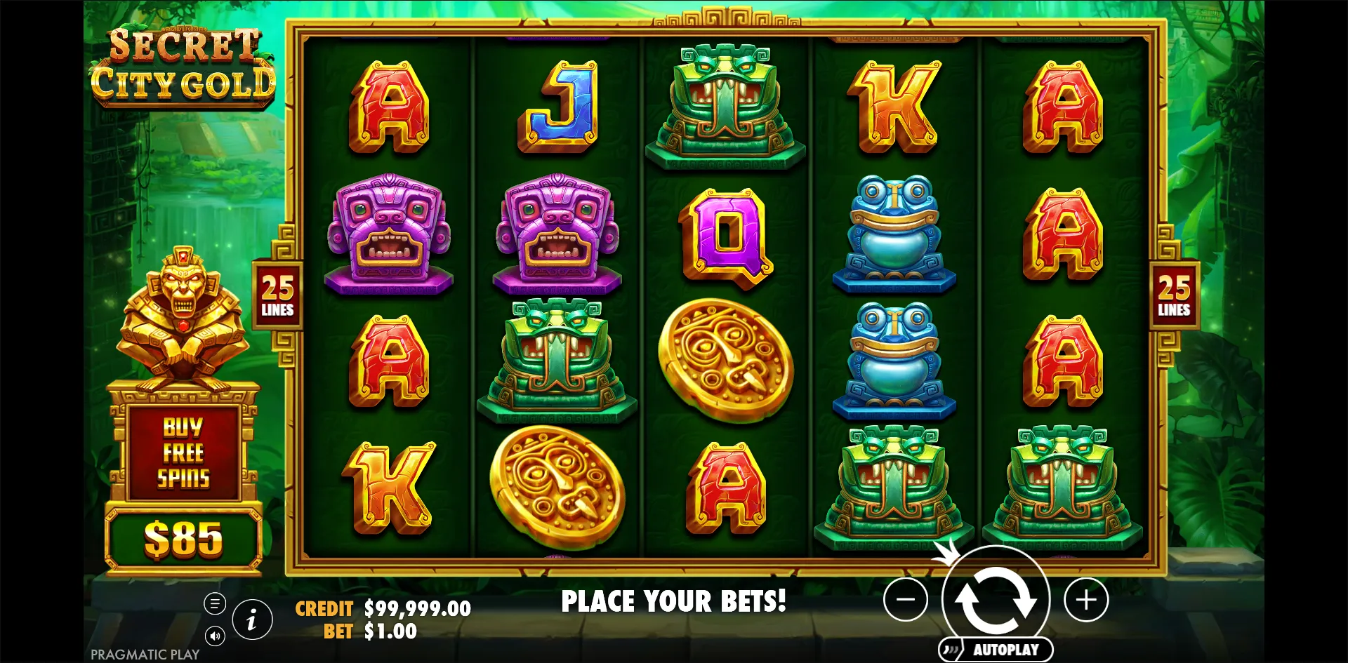 Secret City Gold slot gameplay screenshot
