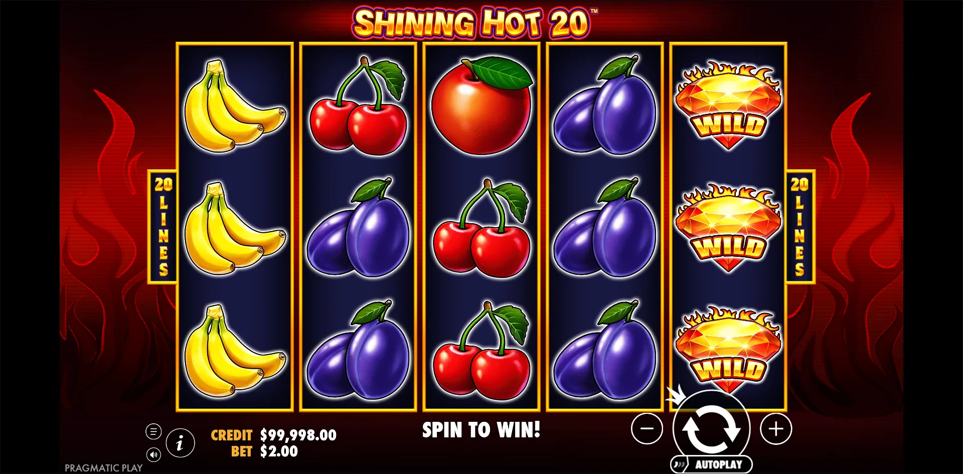 Shining Hot 20 slot gameplay screenshot
