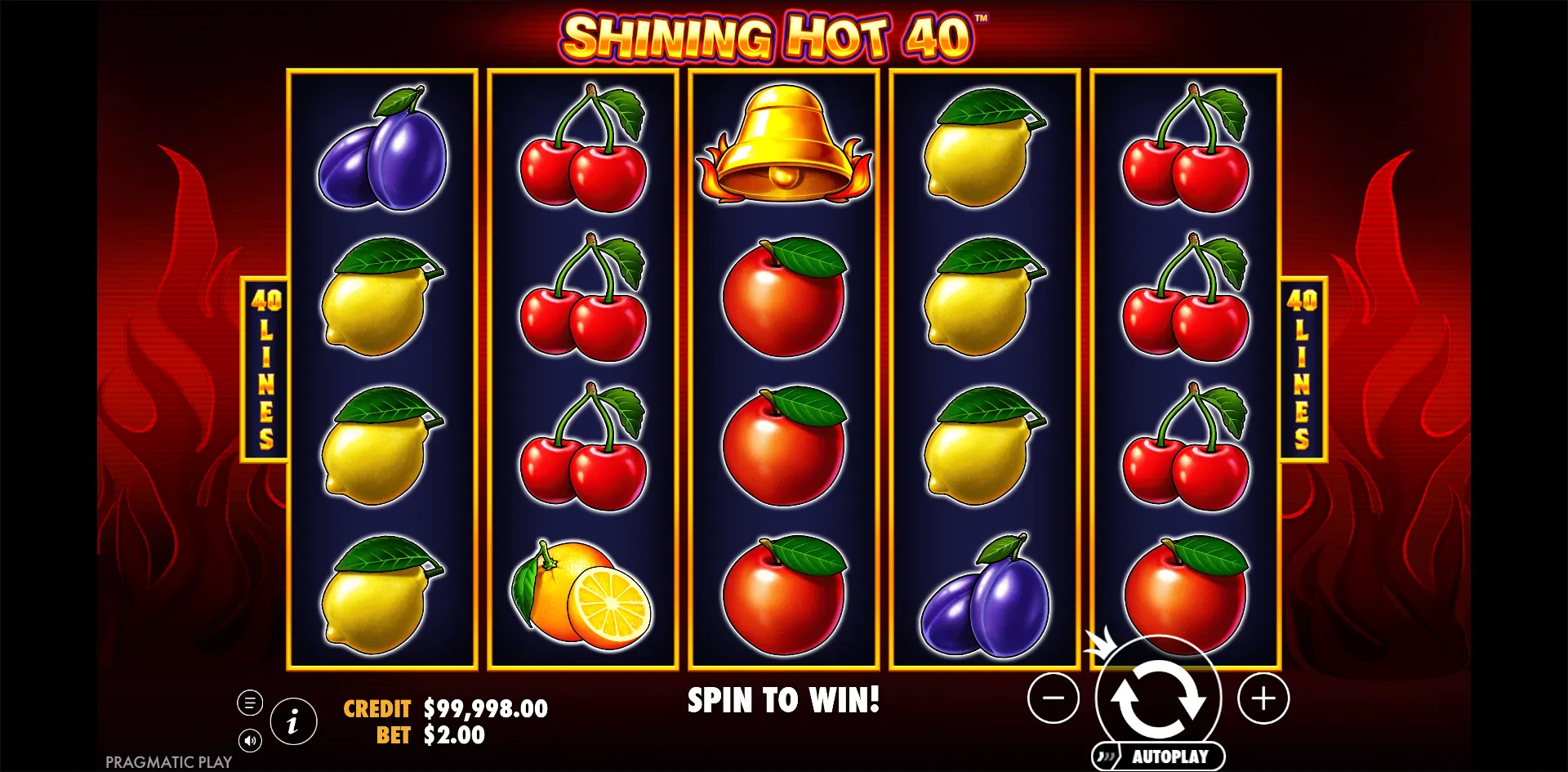 Shining Hot 40 slot gameplay screenshot