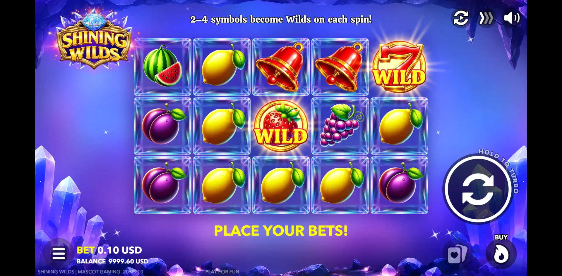Shining Wilds slot gameplay screenshot