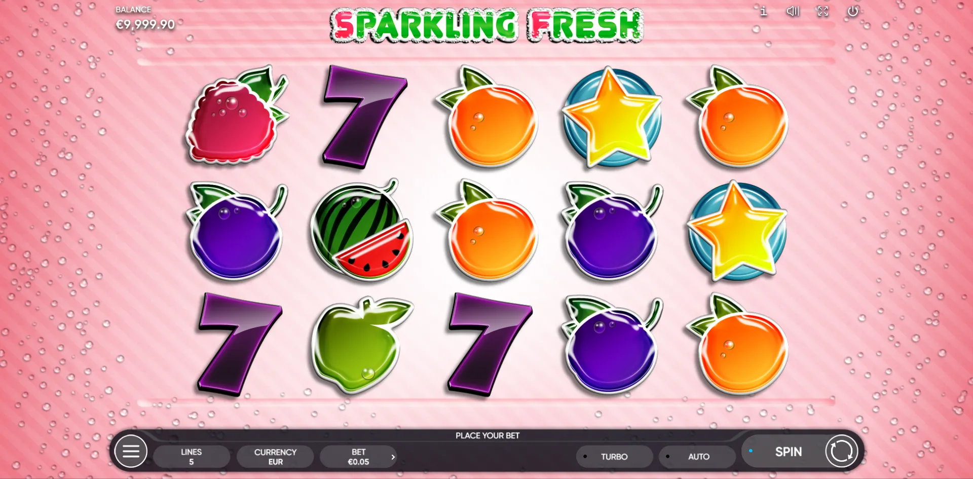 Sparkling Fresh slot by Endorphina gameplay screenshot