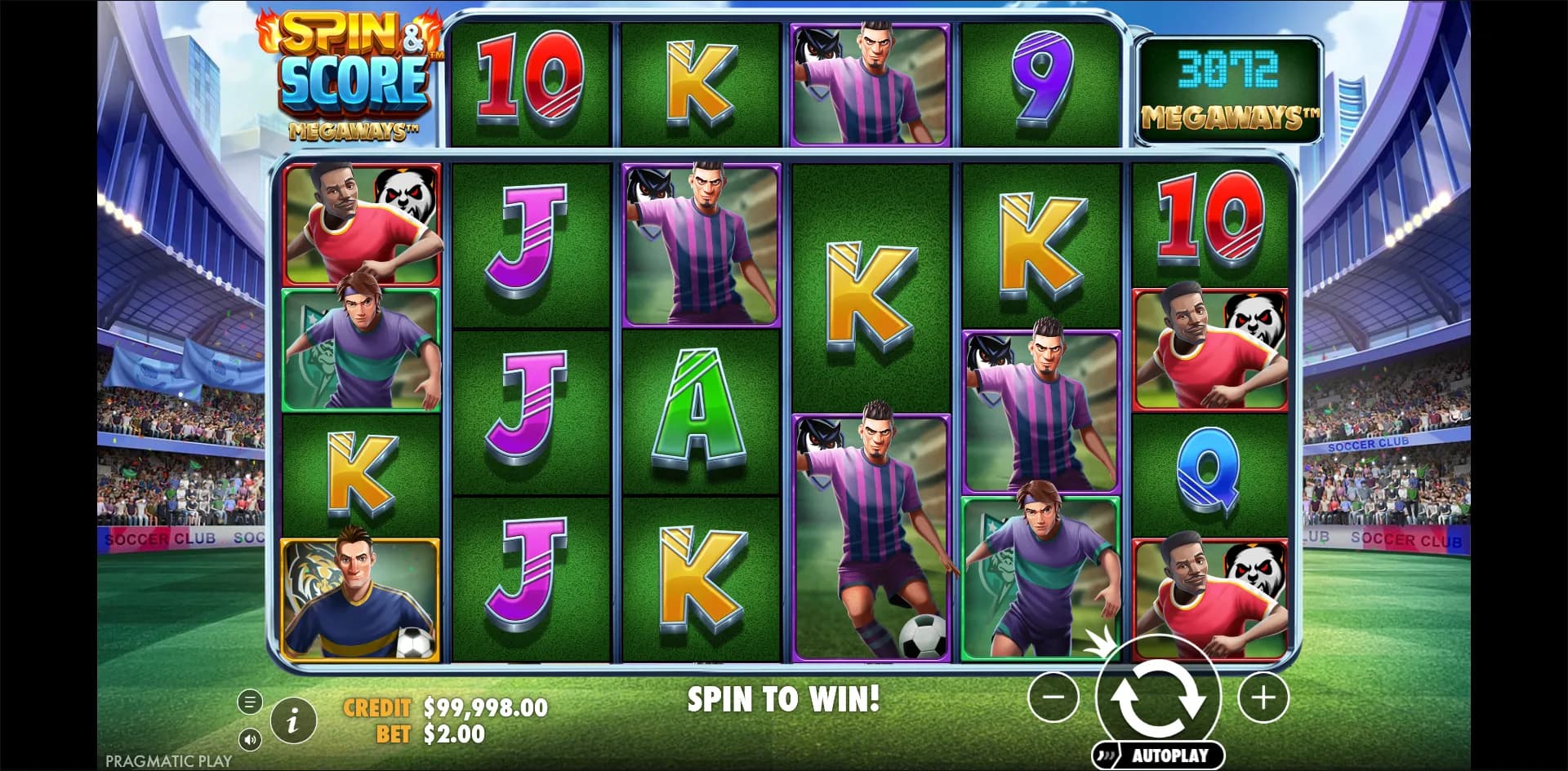 Spin & Score Megaways slot gameplay screenshot