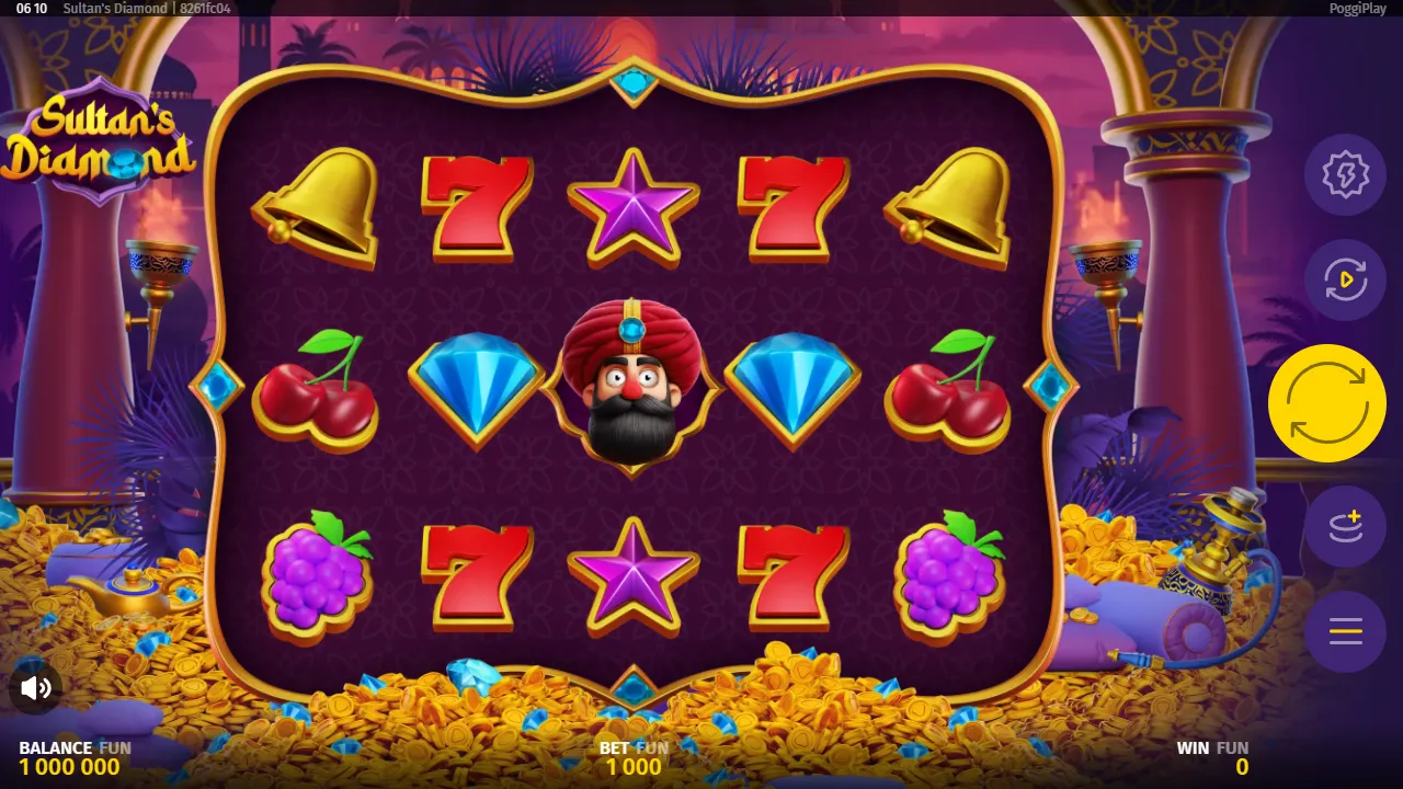 Sultan's Diamond slot gameplay screenshot