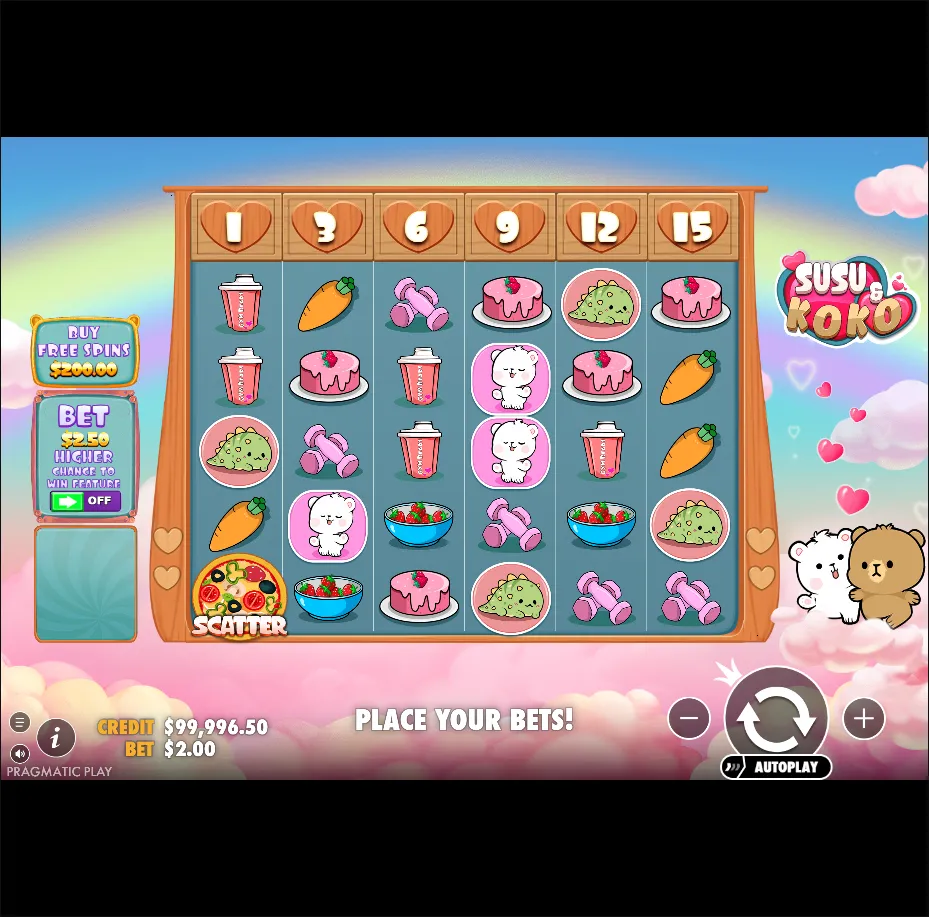 Susu & Koko slot by Pragmatic Play gameplay screenshot