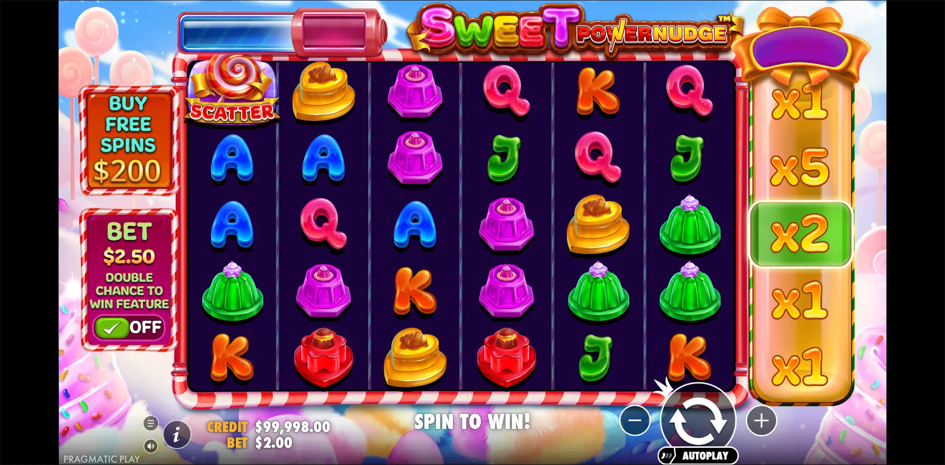 Sweet Powernudge slot gameplay screenshot