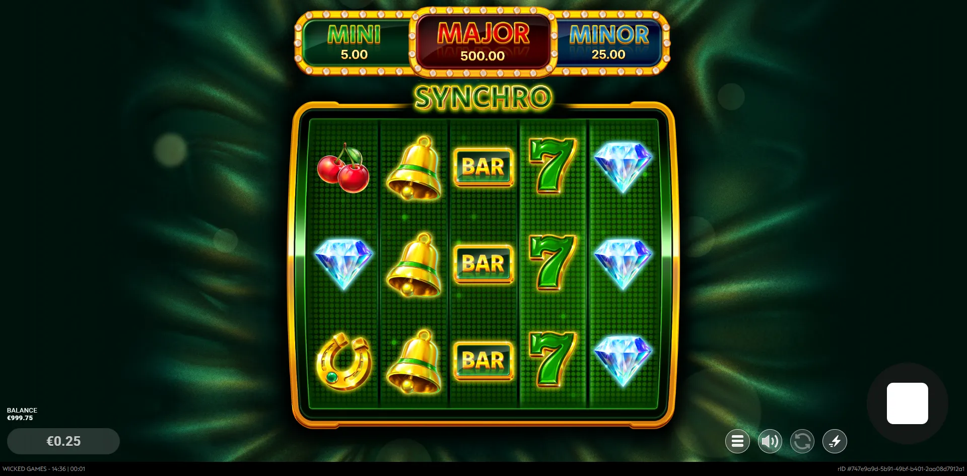 Synchro reels showing Classic symbols and Synced Reels