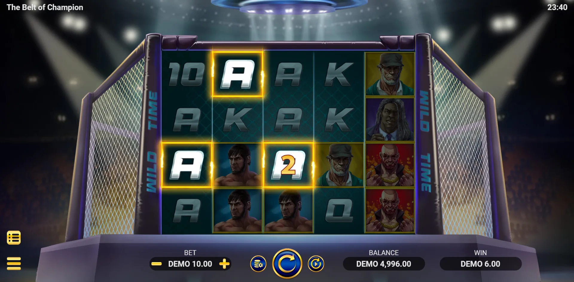 The Belt of Champion slot gameplay screenshot