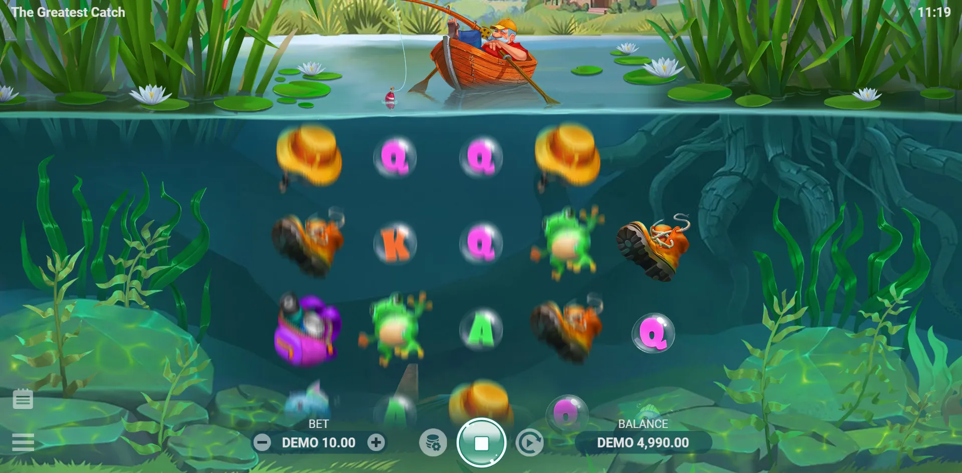 The Greatest Catch slot gameplay screenshot