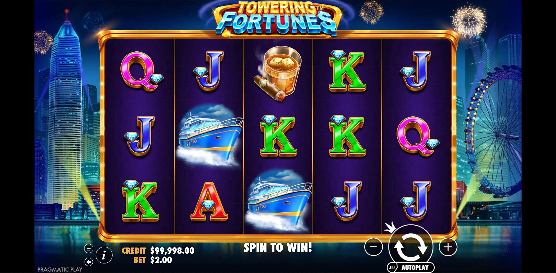 Towering Fortunes slot gameplay screenshot