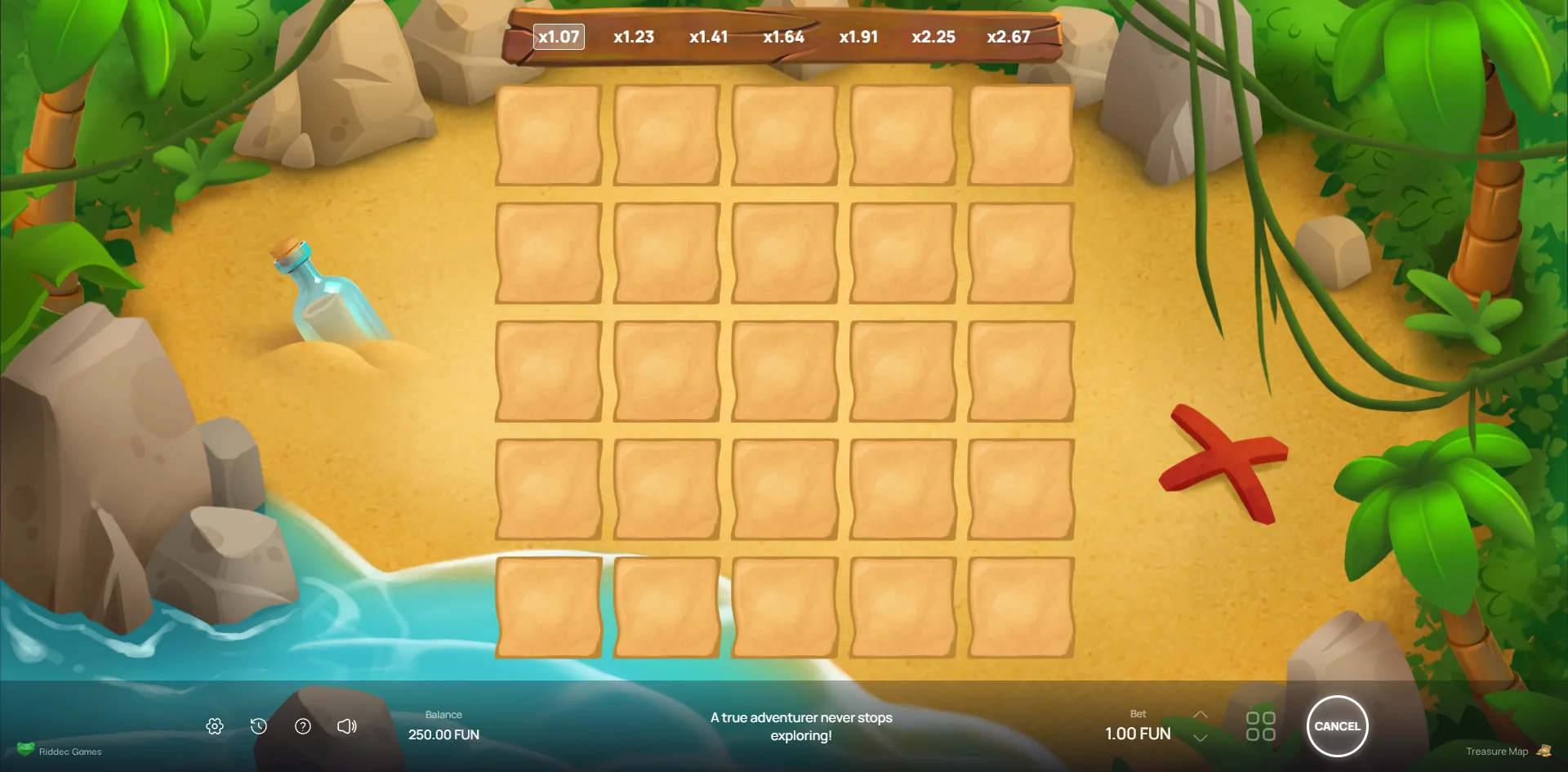 Treasure Map slot gameplay screenshot