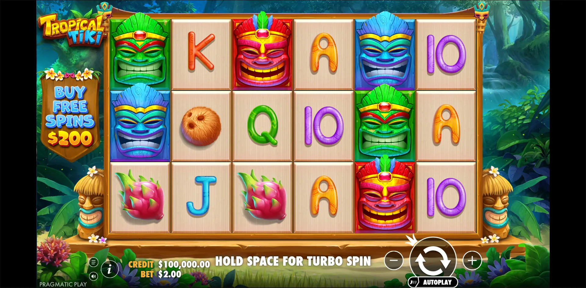 Tropical Tiki slot gameplay screenshot