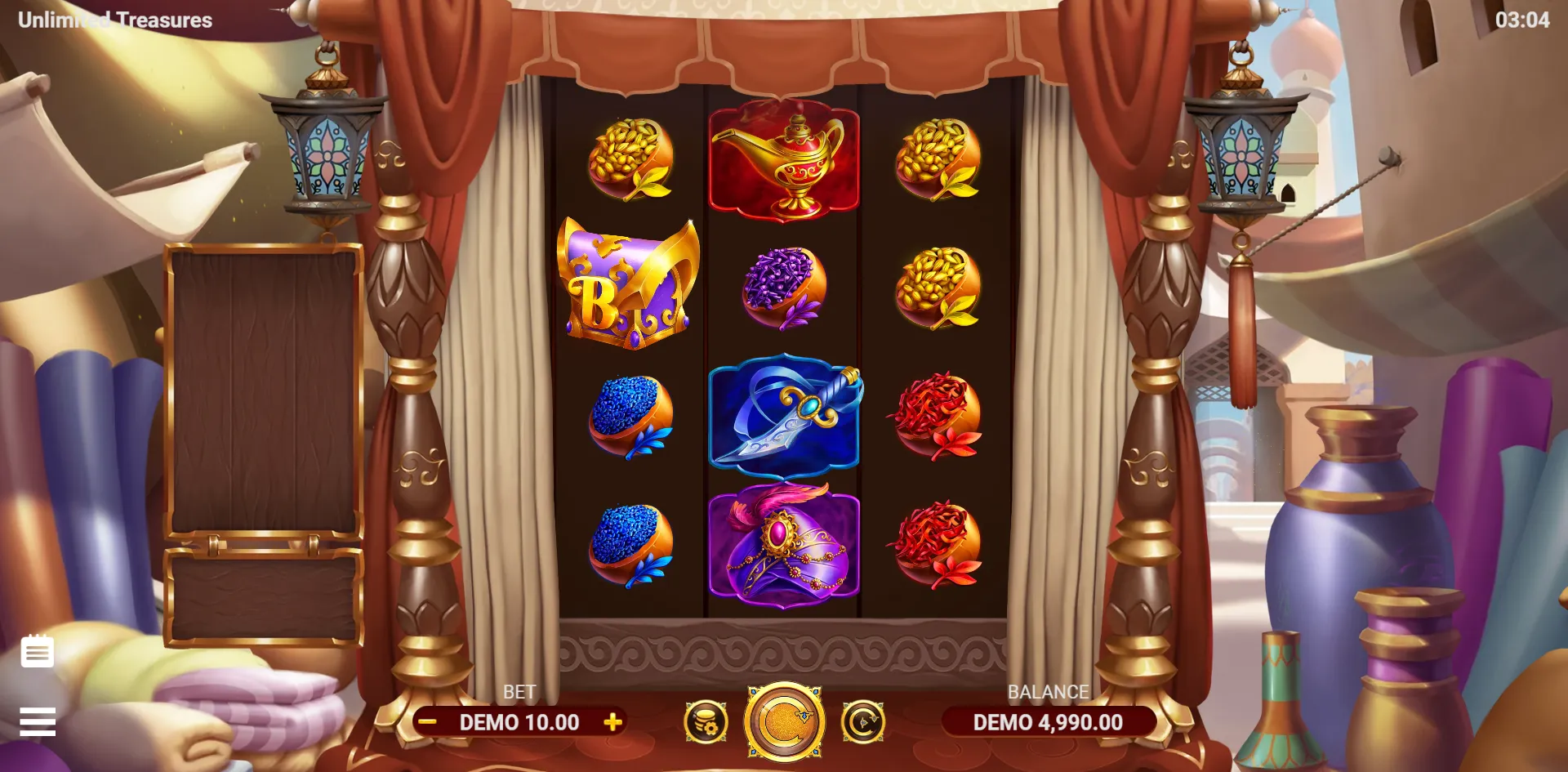 Unlimited Treasures slot gameplay screenshot