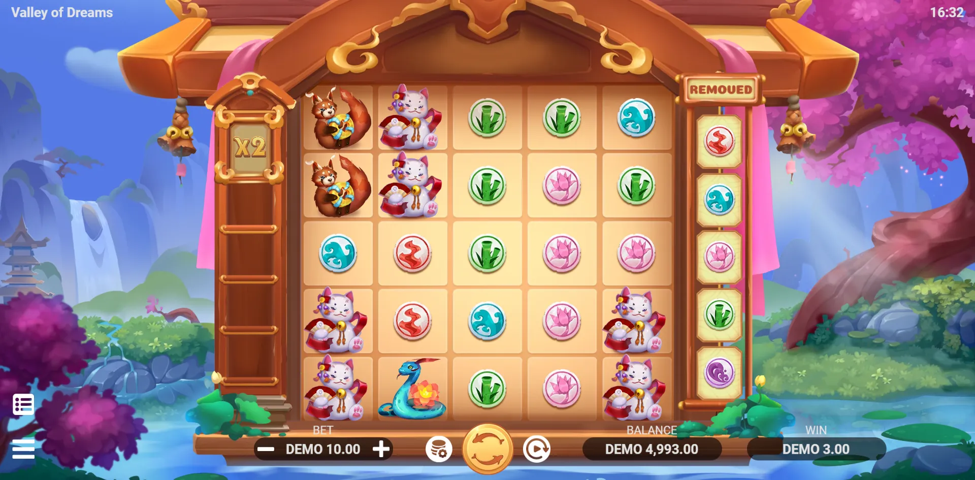 Valley of Dreams slot gameplay screenshot