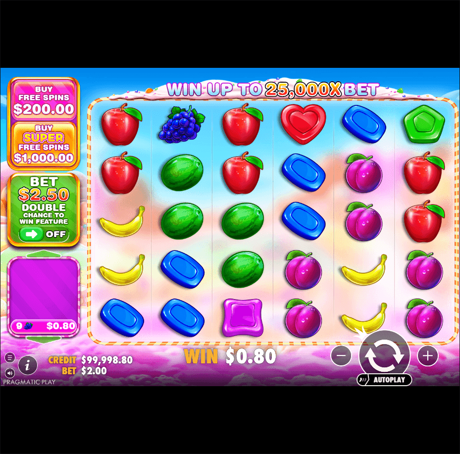 VeraJohn Sweet Bonanza 1000 slot by Pragmatic Play gameplay screenshot