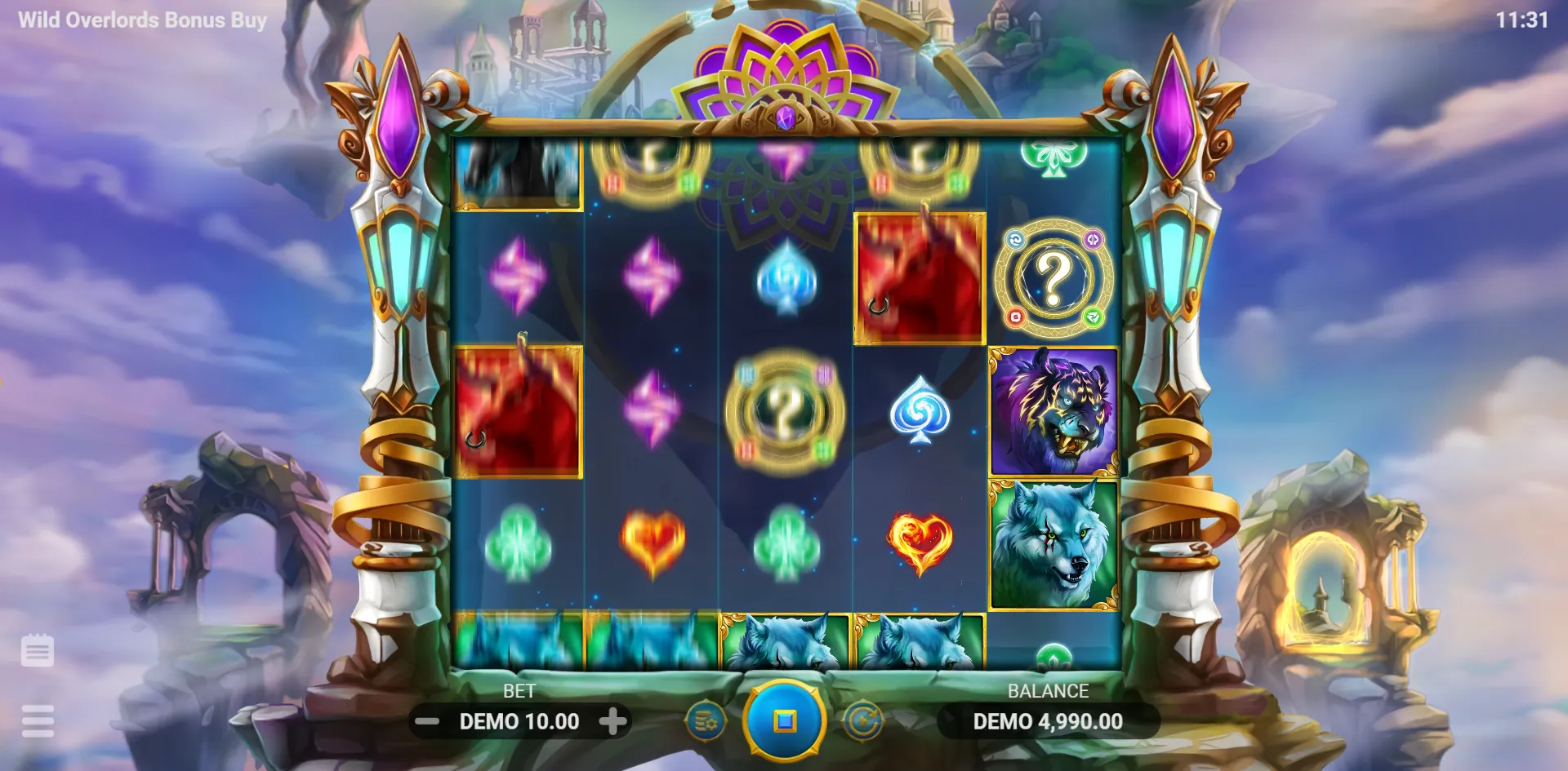Wild Overlords Bonus Buy slot gameplay screenshot