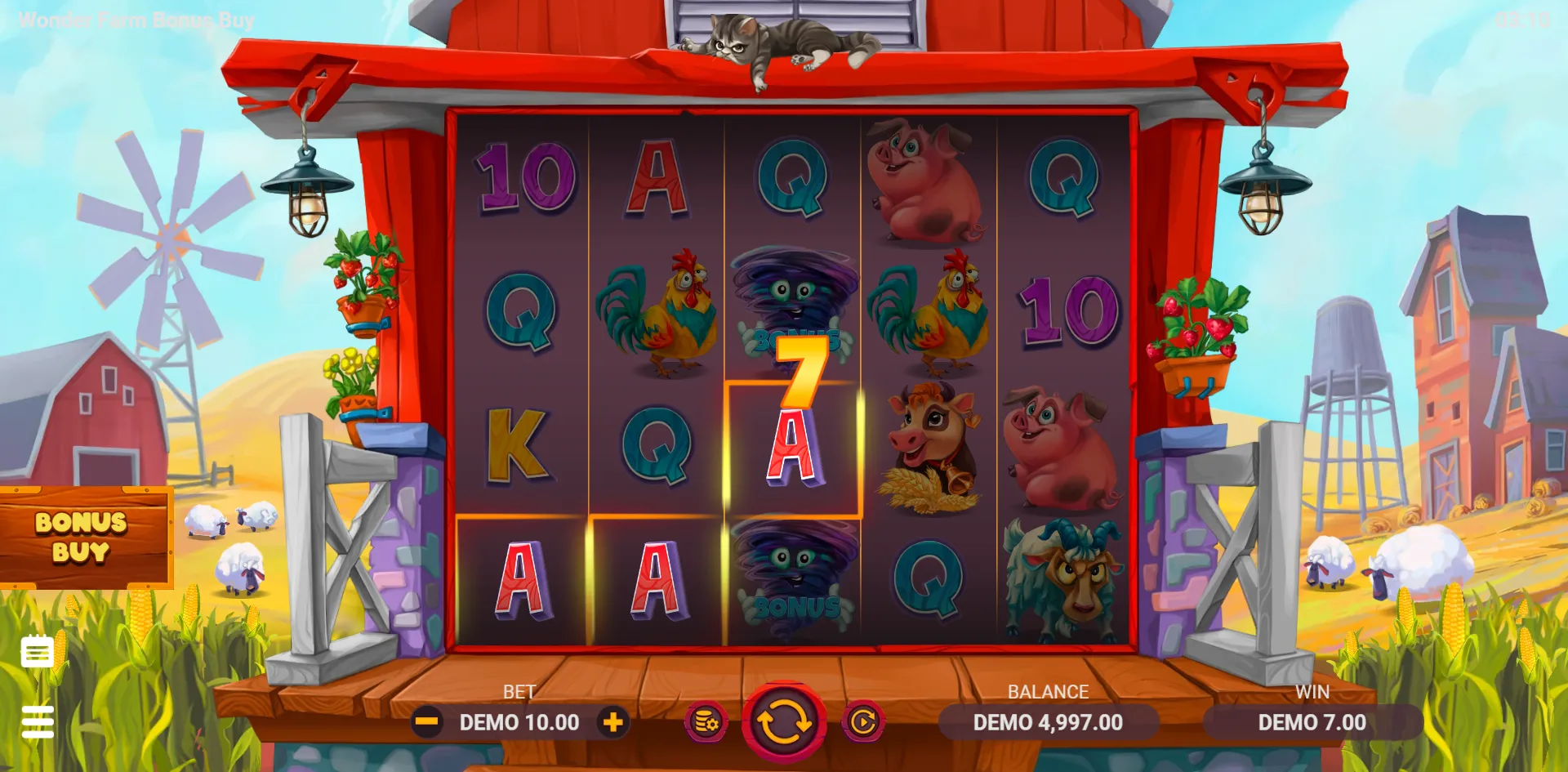 Wonder Farm Bonus Buy slot gameplay screenshot