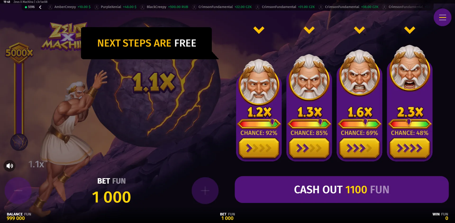 Zeus X Machina - Multiplier active on 's Mythology slot