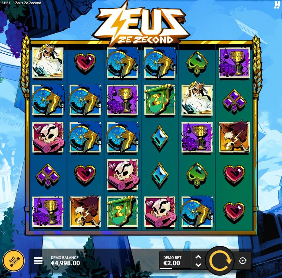 Zeus Ze Zecond slot by Hacksaw Gaming gameplay screenshot