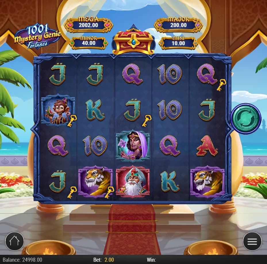 1001 Mystery Genie Fortunes slot by Play'n GO gameplay screenshot