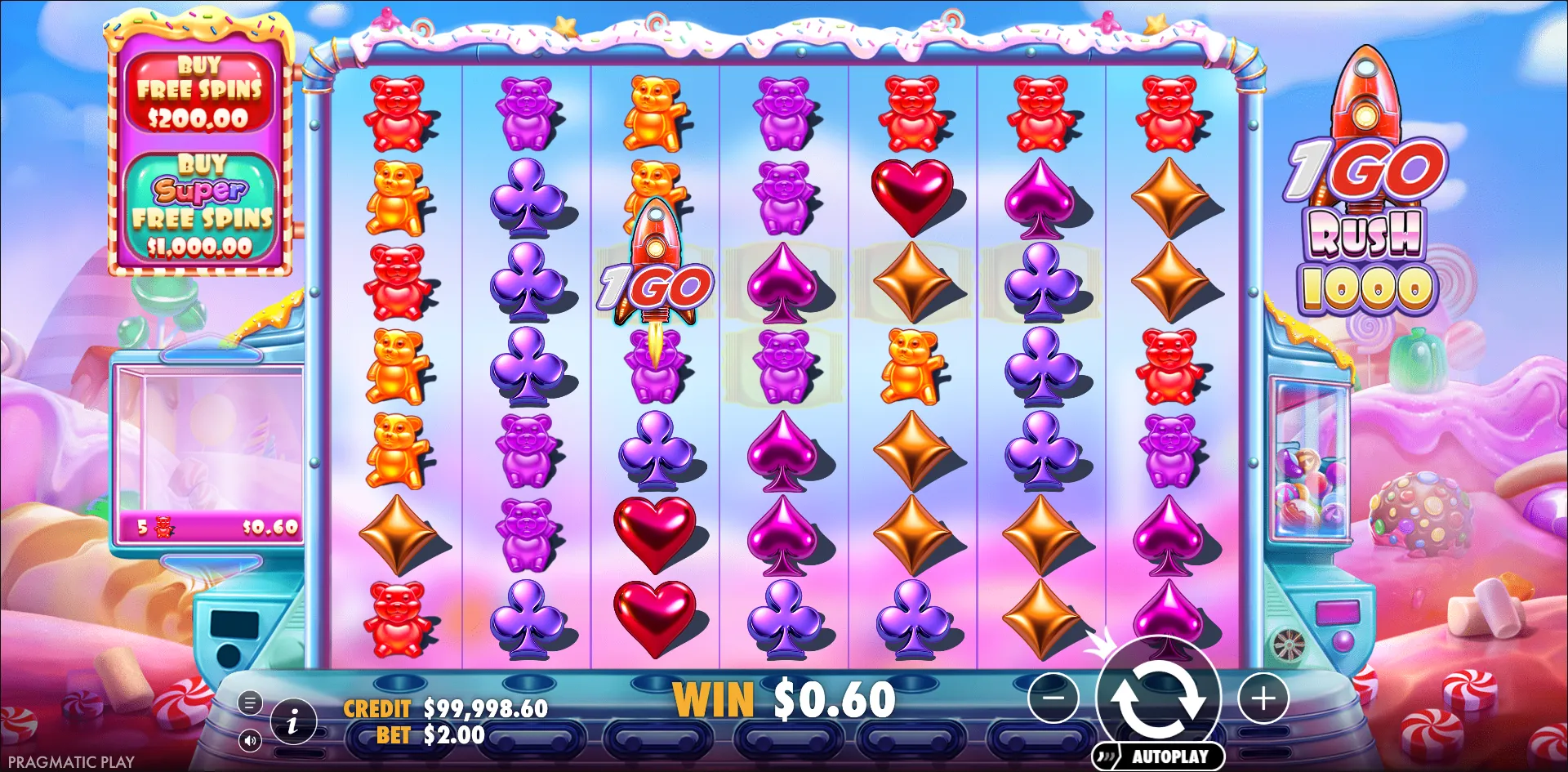 1GO Rush 1000 slot gameplay screenshot