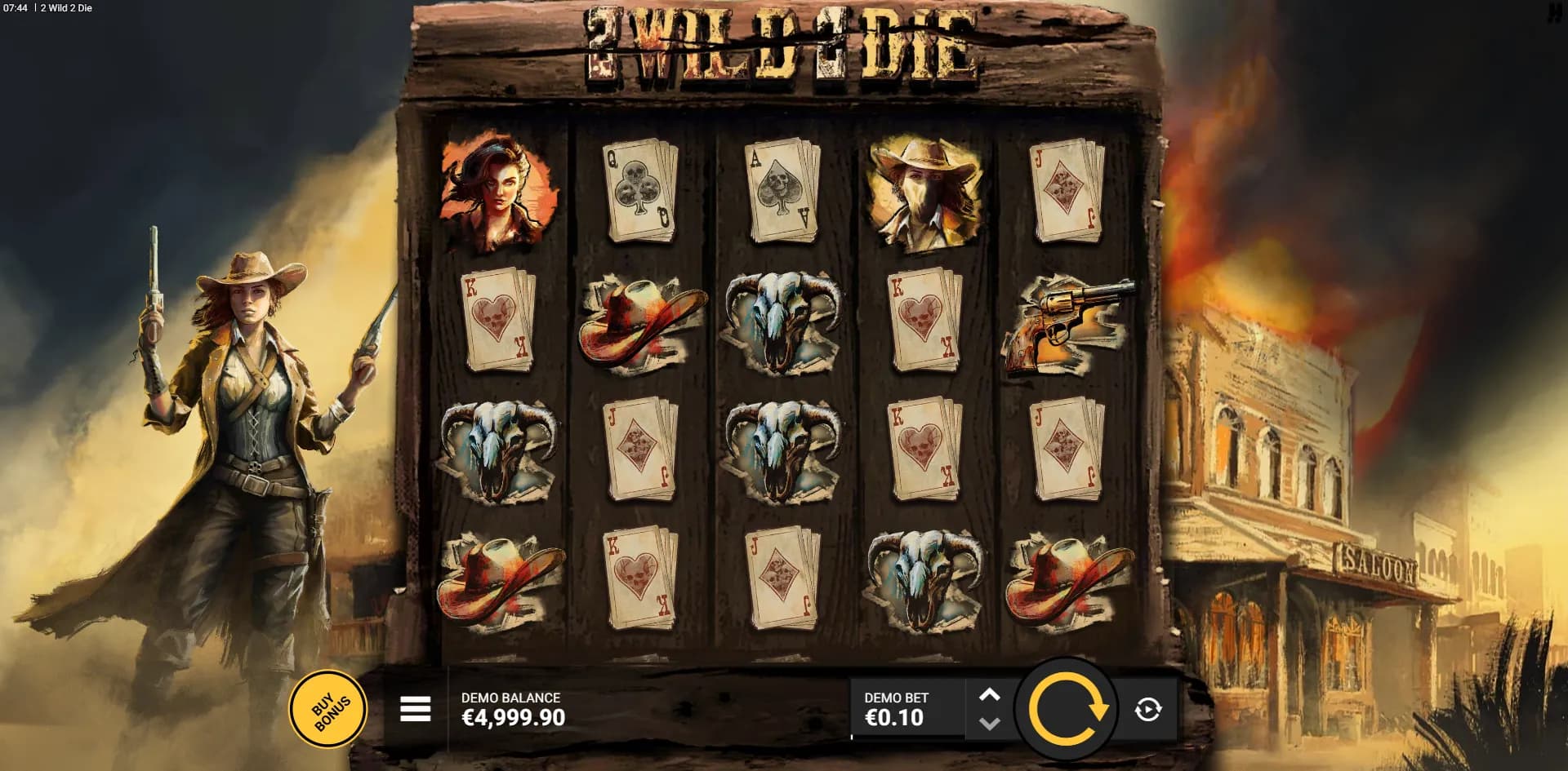 2 Wild 2 Die slot gameplay screenshot