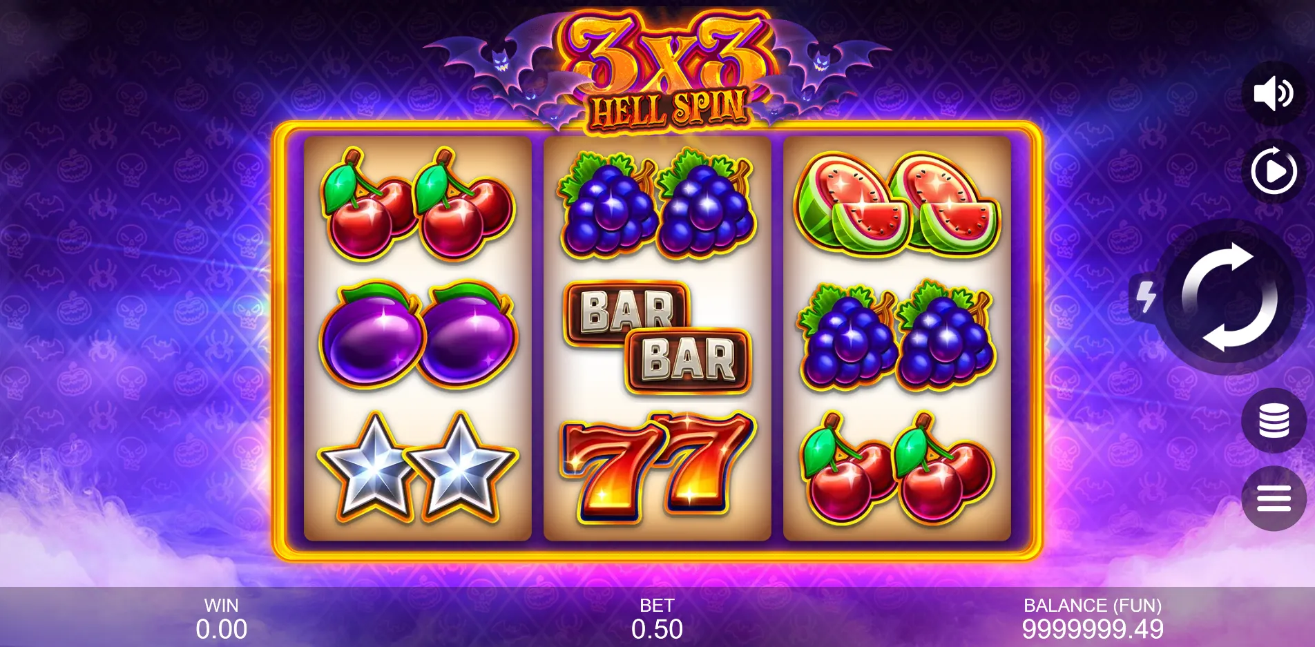 3x3: Hell Spin slot gameplay screenshot