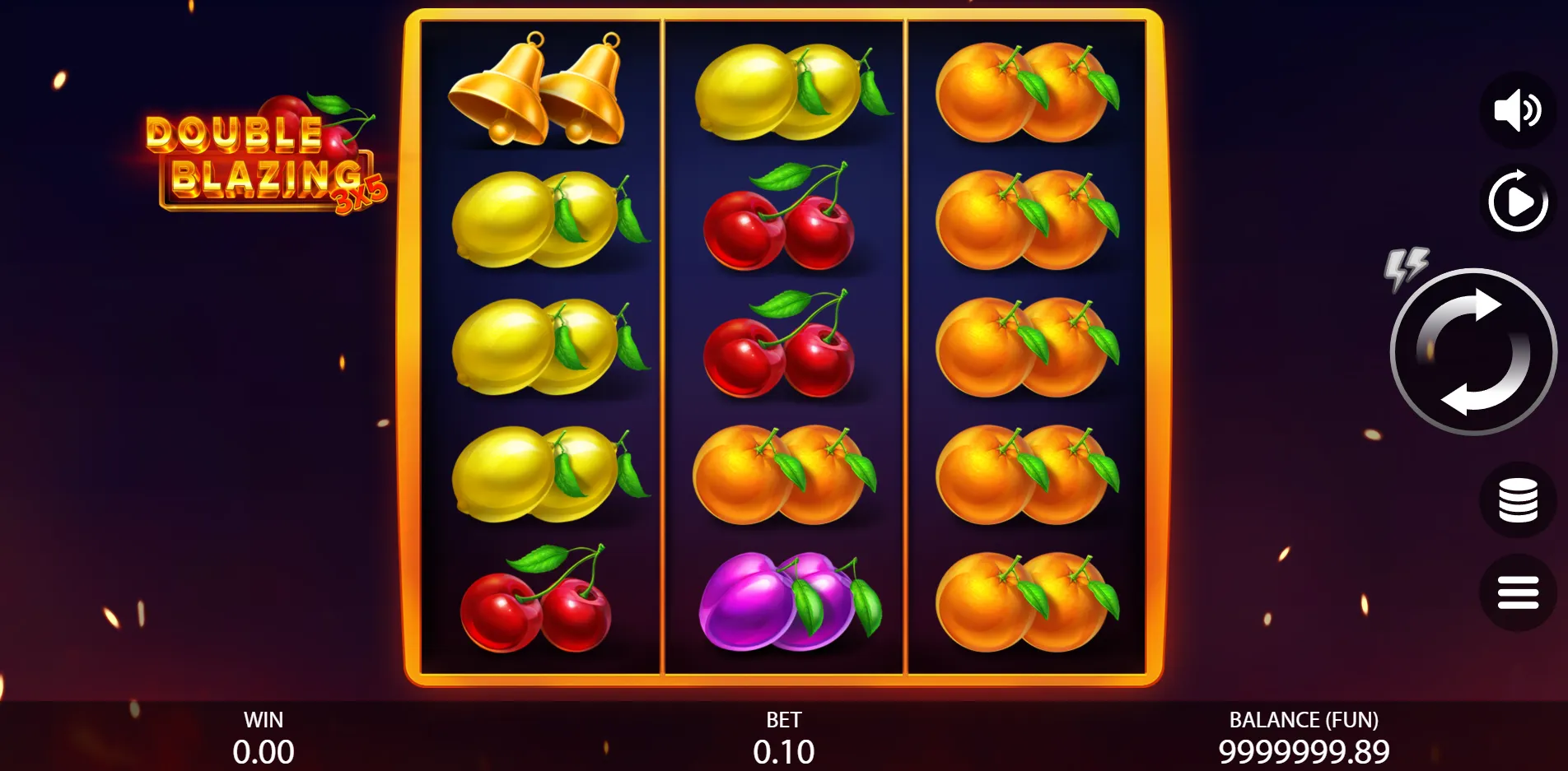 3x5 Double Blazing slot gameplay screenshot