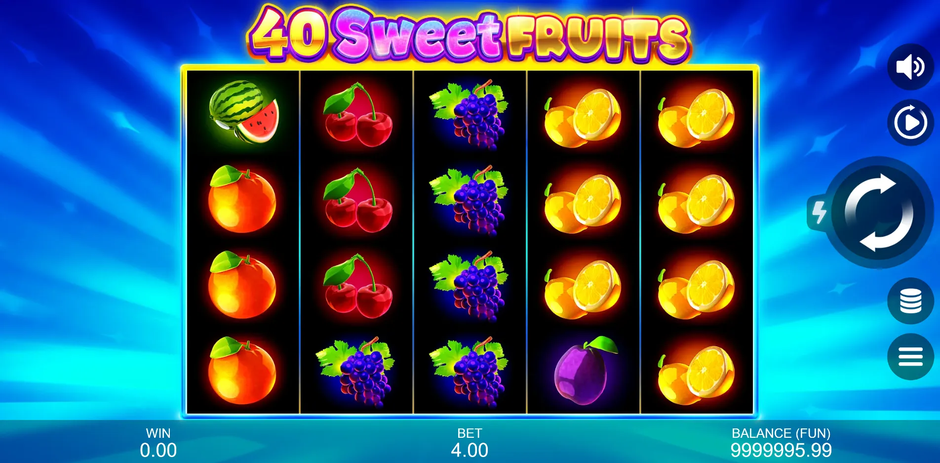 40 Sweet Fruits slot gameplay screenshot