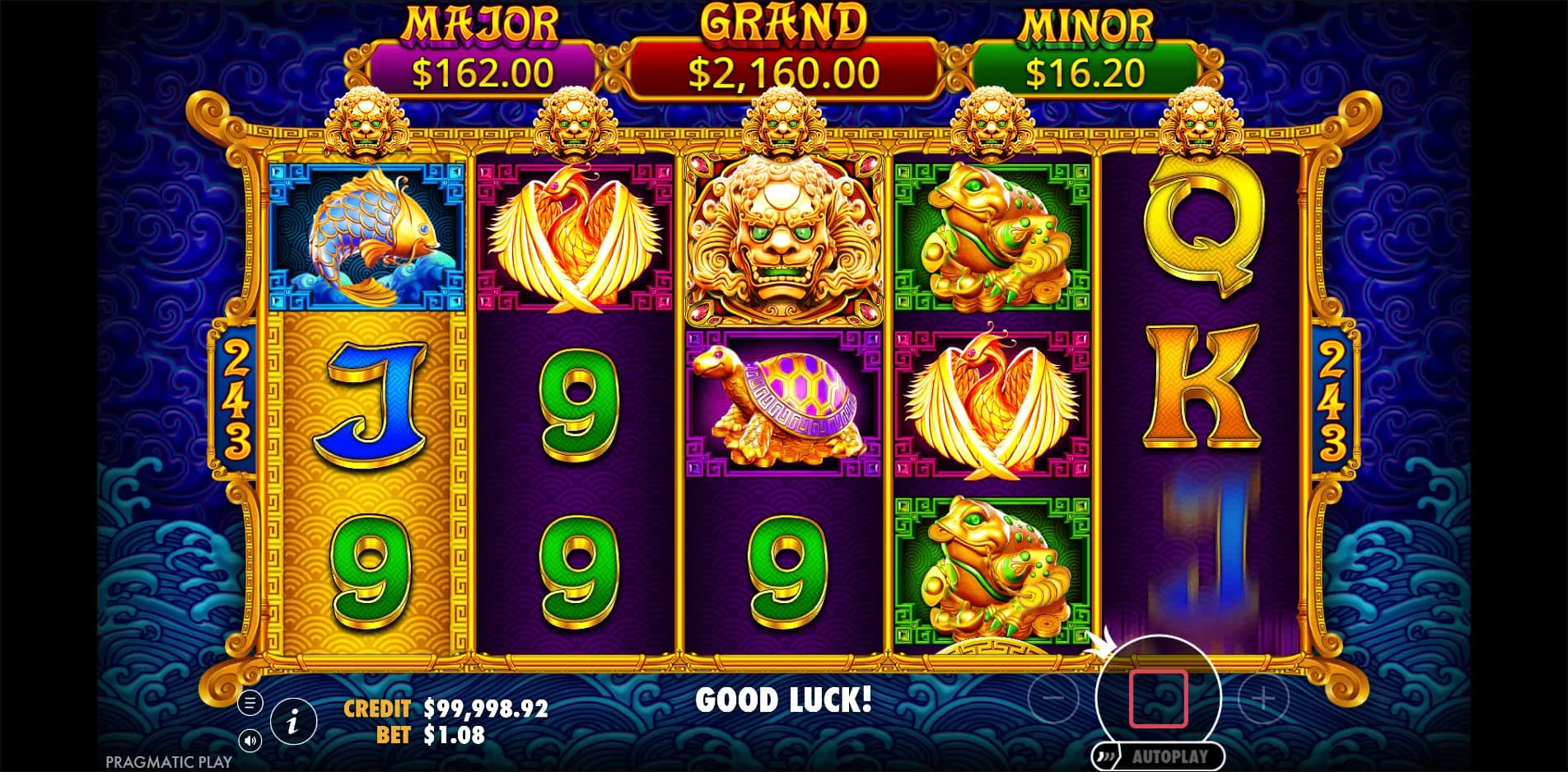 5 Lions Gold slot gameplay screenshot