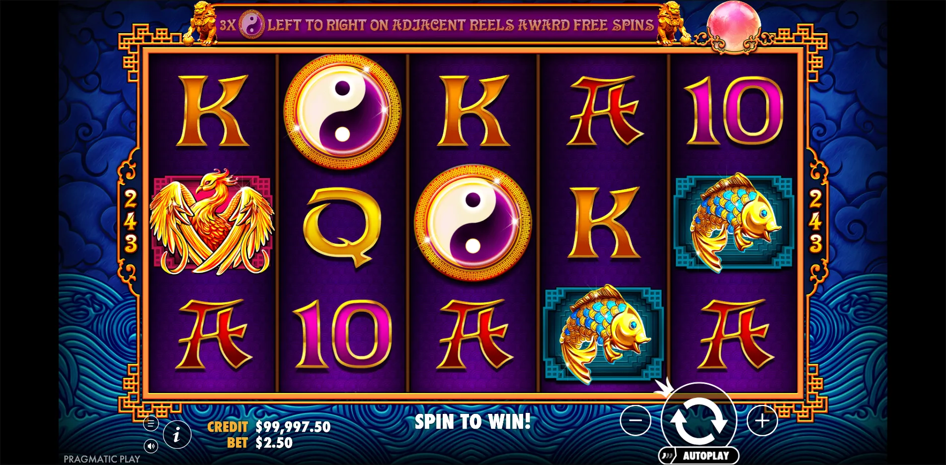 5 Lions slot gameplay screenshot