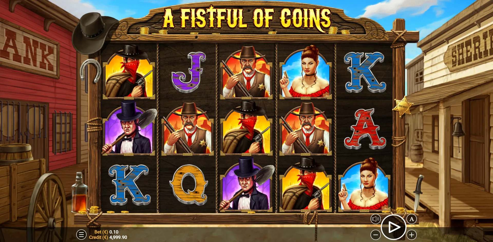 A Fistful of Coins slot gameplay screenshot
