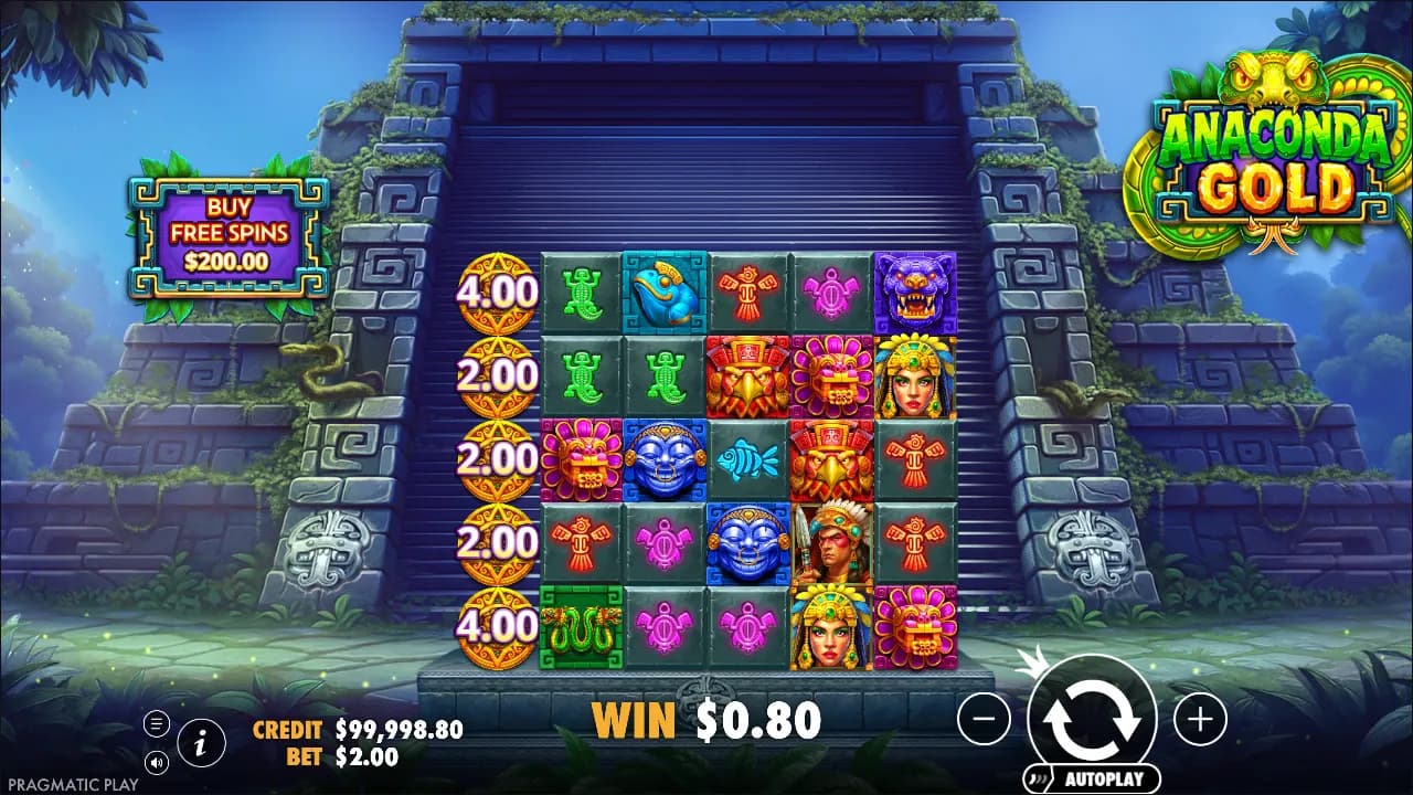Anaconda Gold slot gameplay screenshot