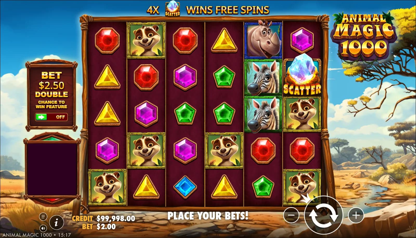 Animal Magic 1000 slot gameplay screenshot