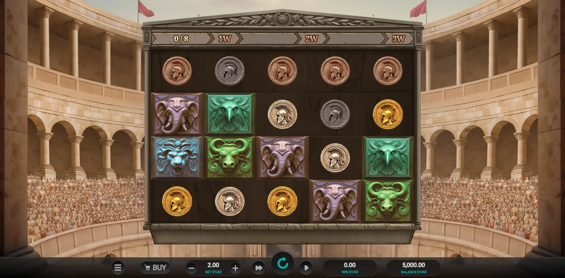 Arena of Fortune slot gameplay screenshot