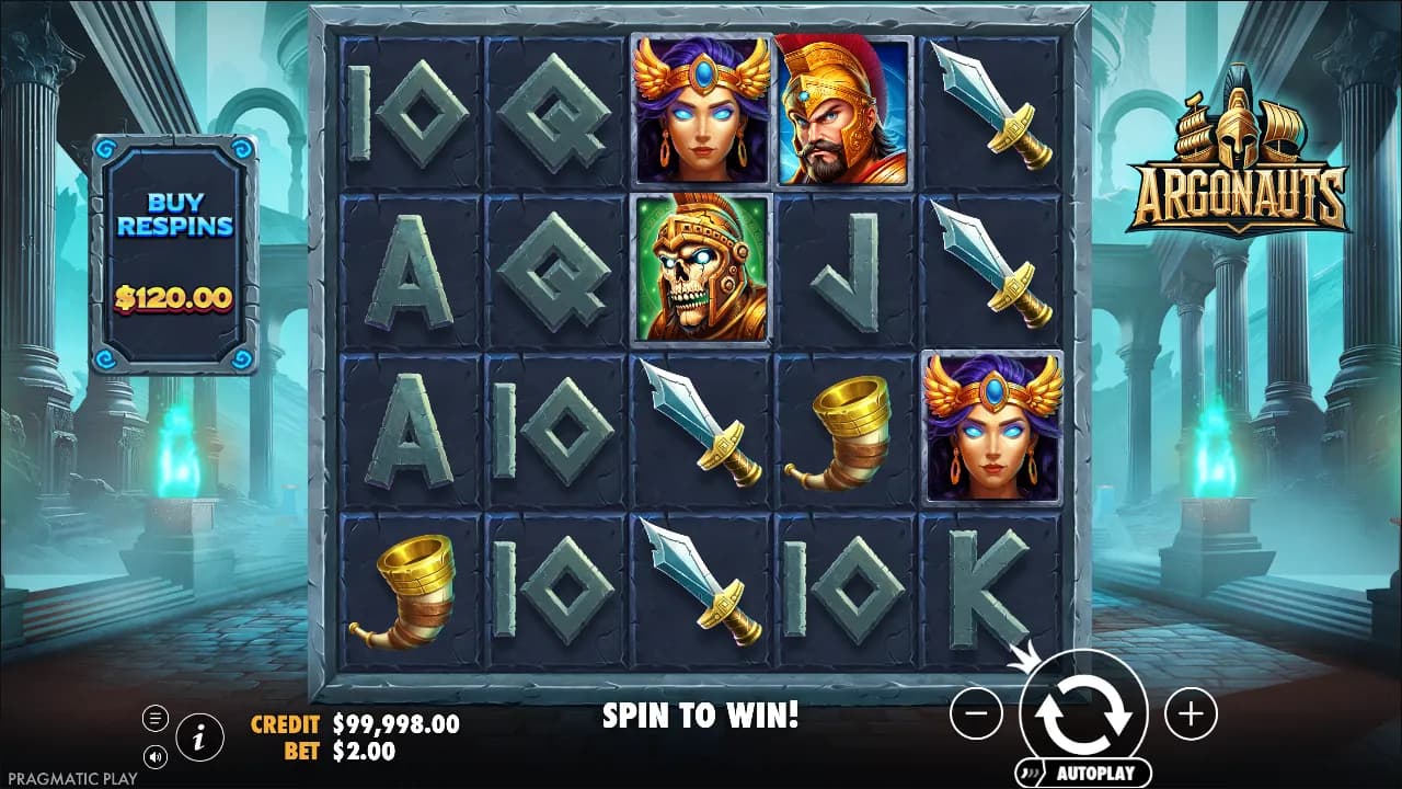 Argonauts slot gameplay screenshot