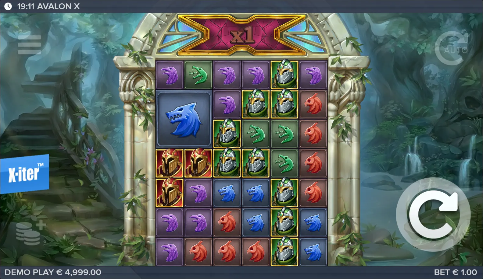 Avalon X slot gameplay screenshot