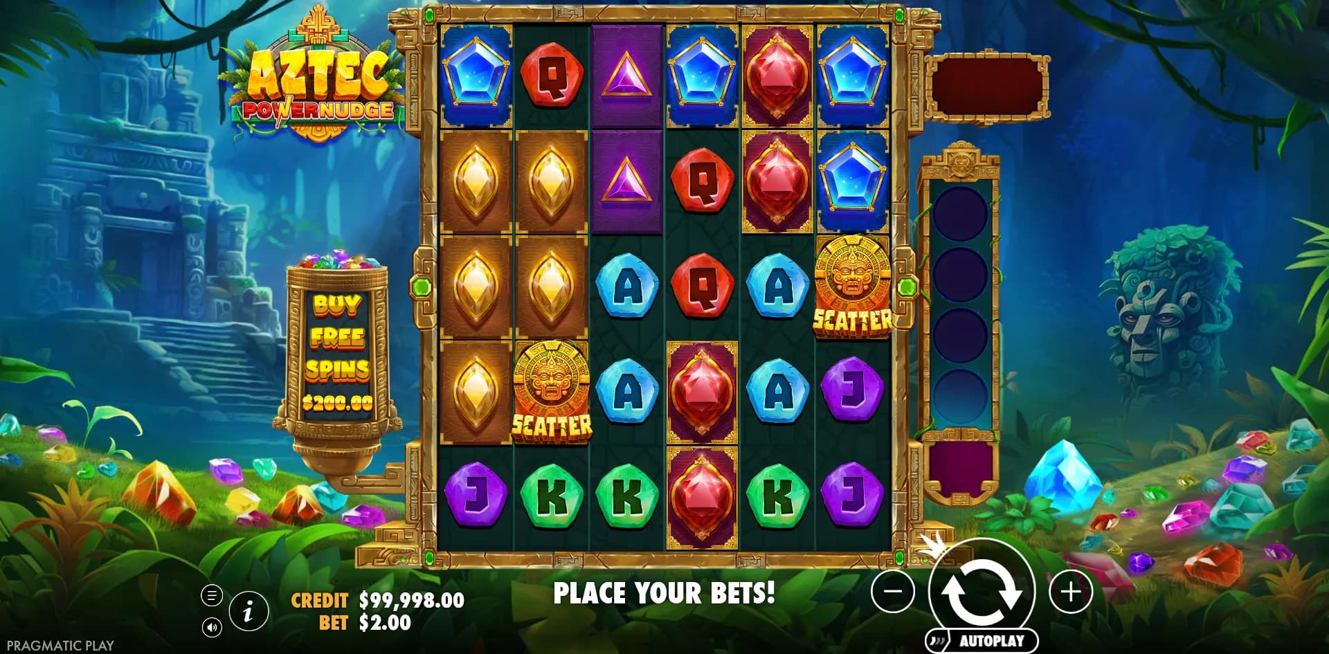 Aztec Powernudge slot gameplay screenshot