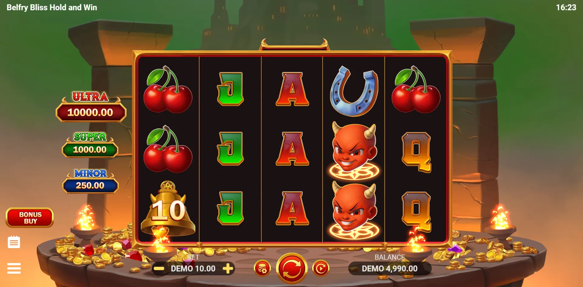 Belfry Bliss Hold and Win slot gameplay screenshot