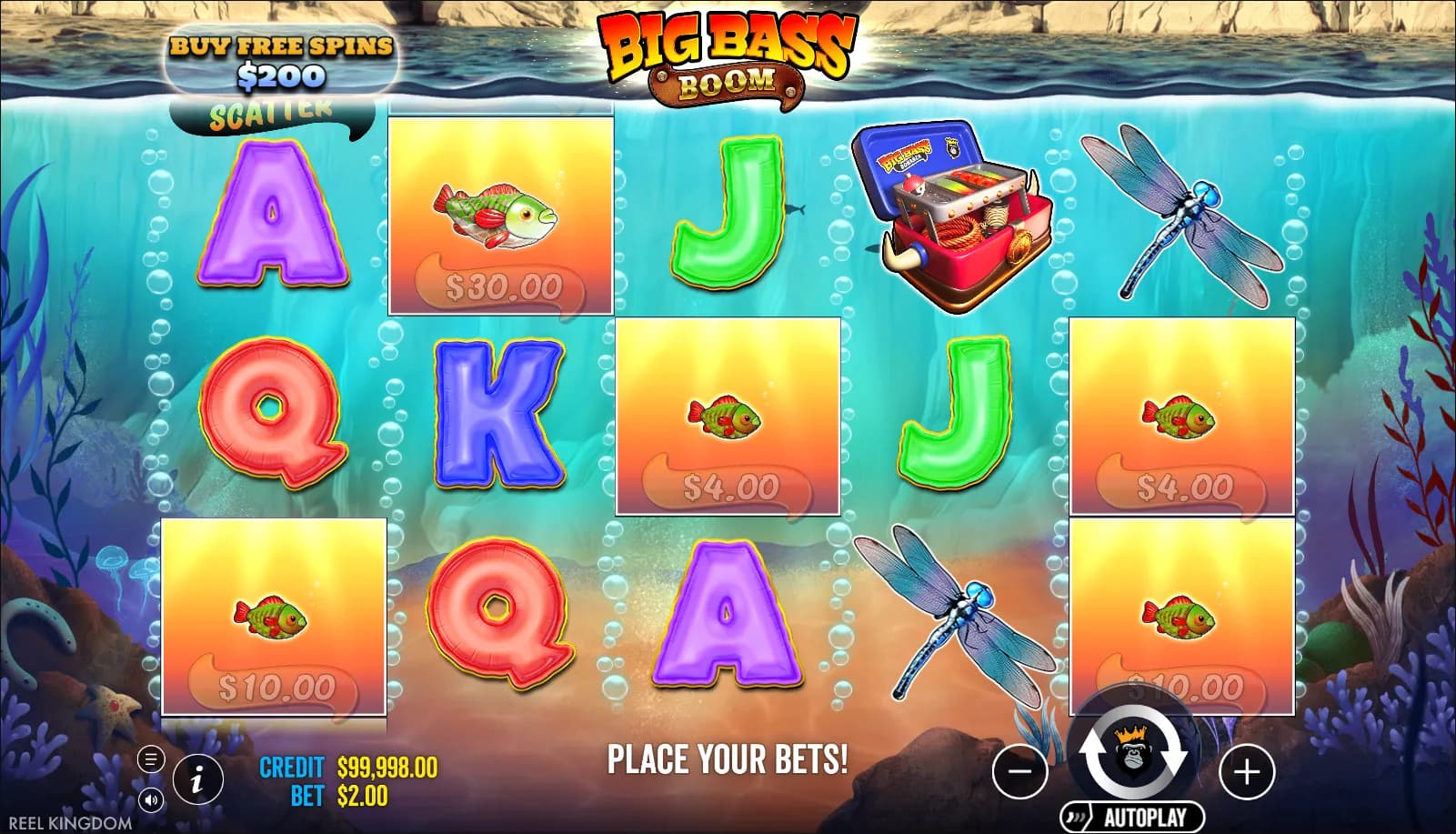 Big Bass BOOM slot gameplay screenshot