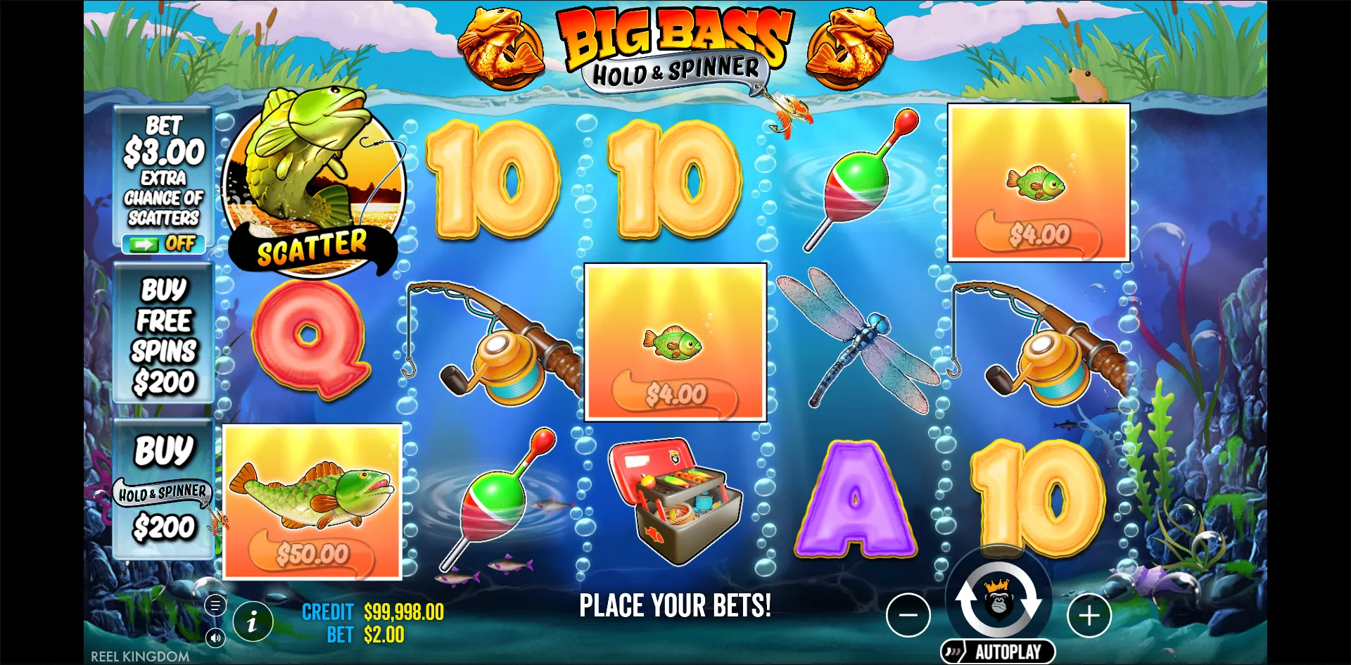 Big Bass – Hold & Spinner slot gameplay screenshot