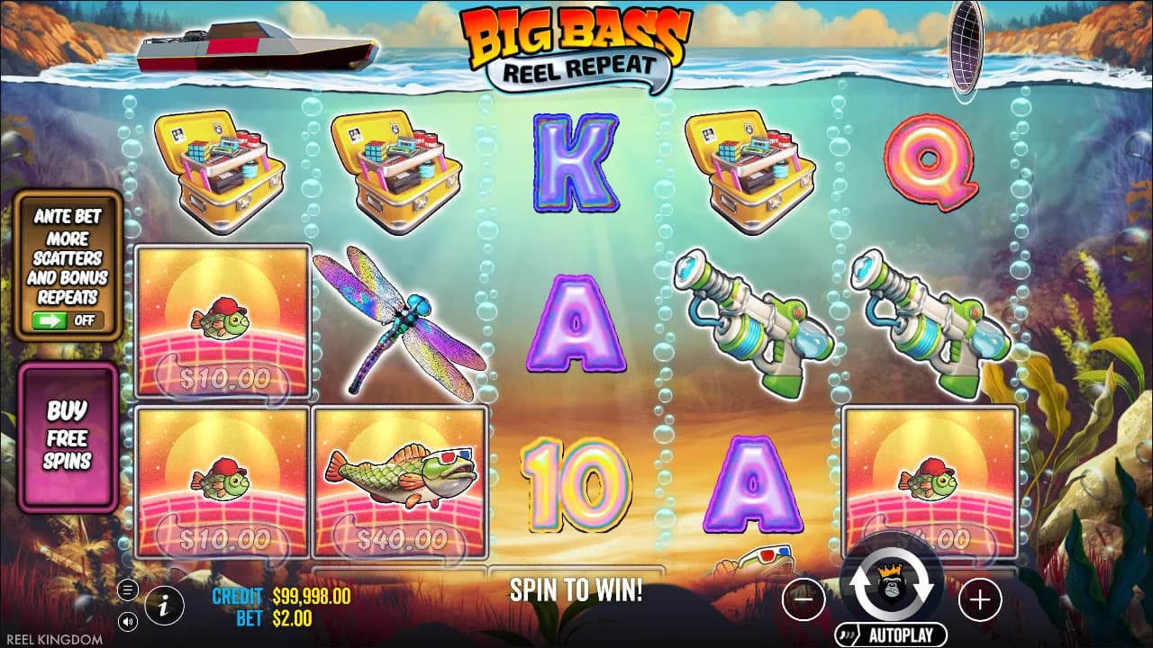 Big Bass Reel Repeat slot gameplay screenshot
