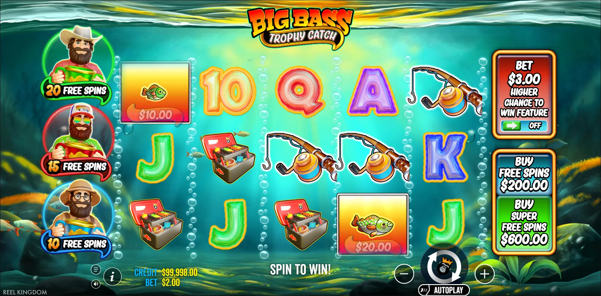 Big Bass Trophy Catch slot gameplay screenshot