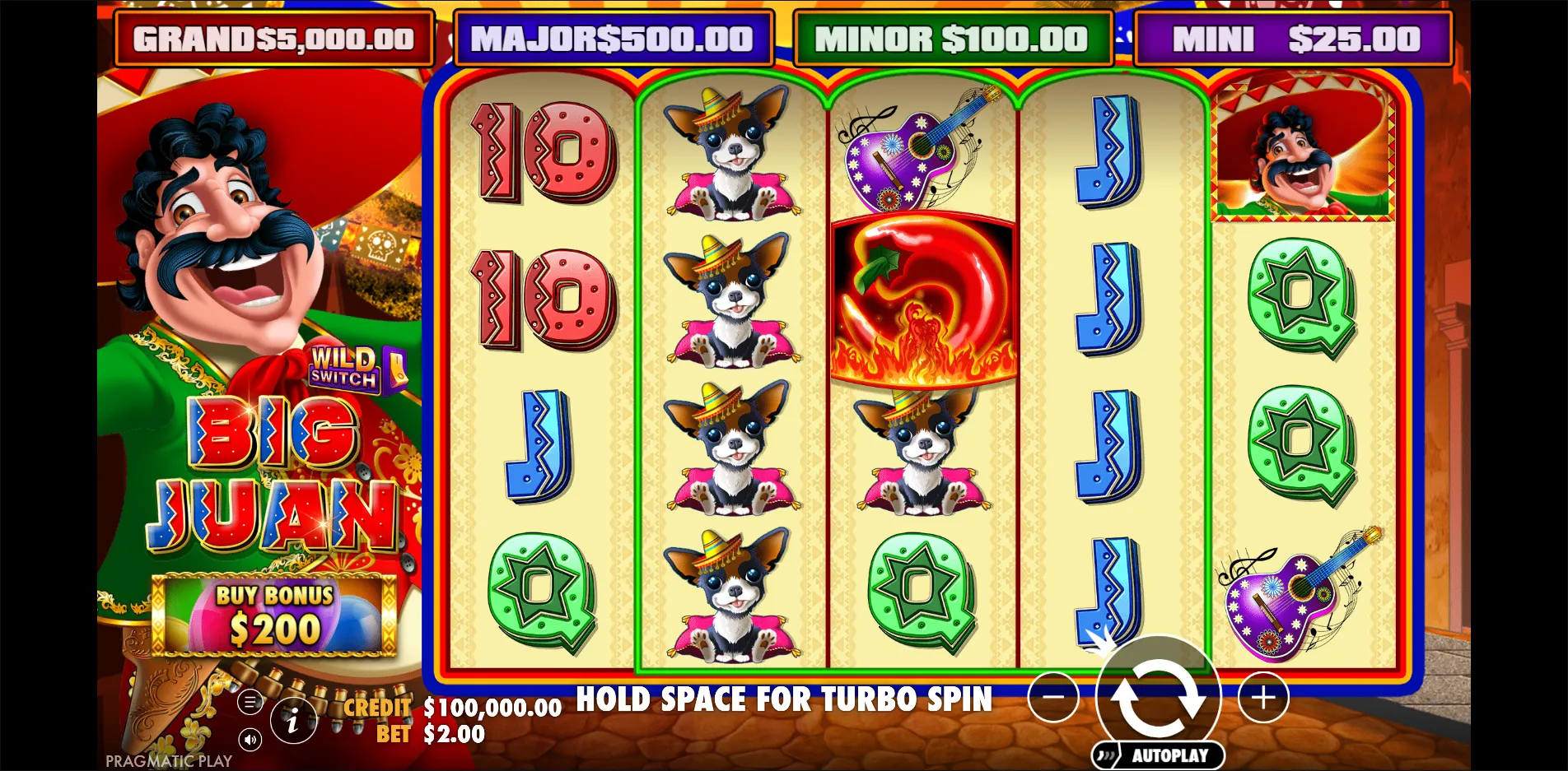 Big Juan slot gameplay screenshot