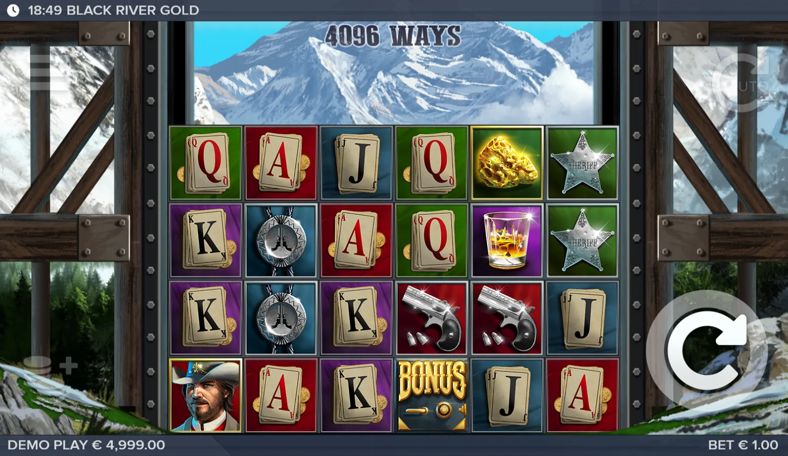 Black River Gold slot gameplay screenshot