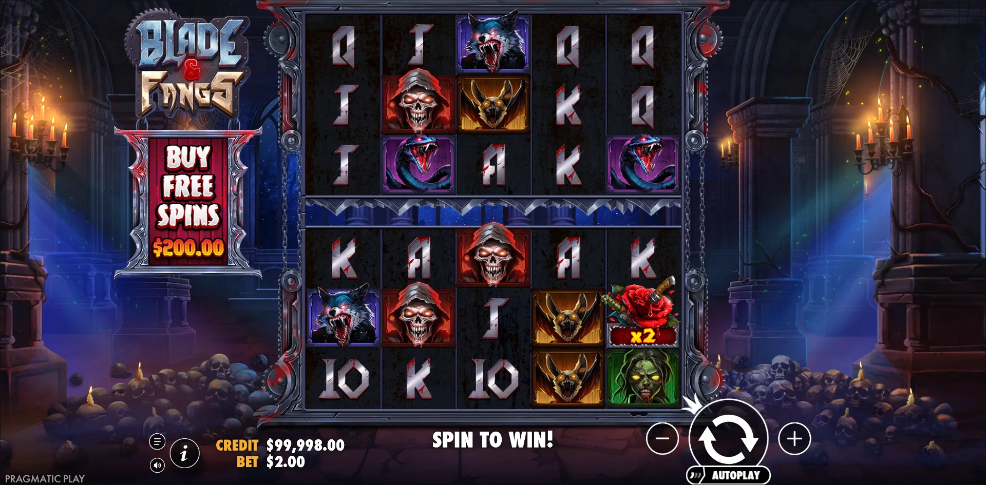 Blade & Fangs slot gameplay screenshot