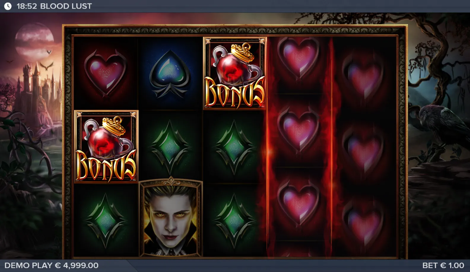 Blood Lust slot gameplay screenshot