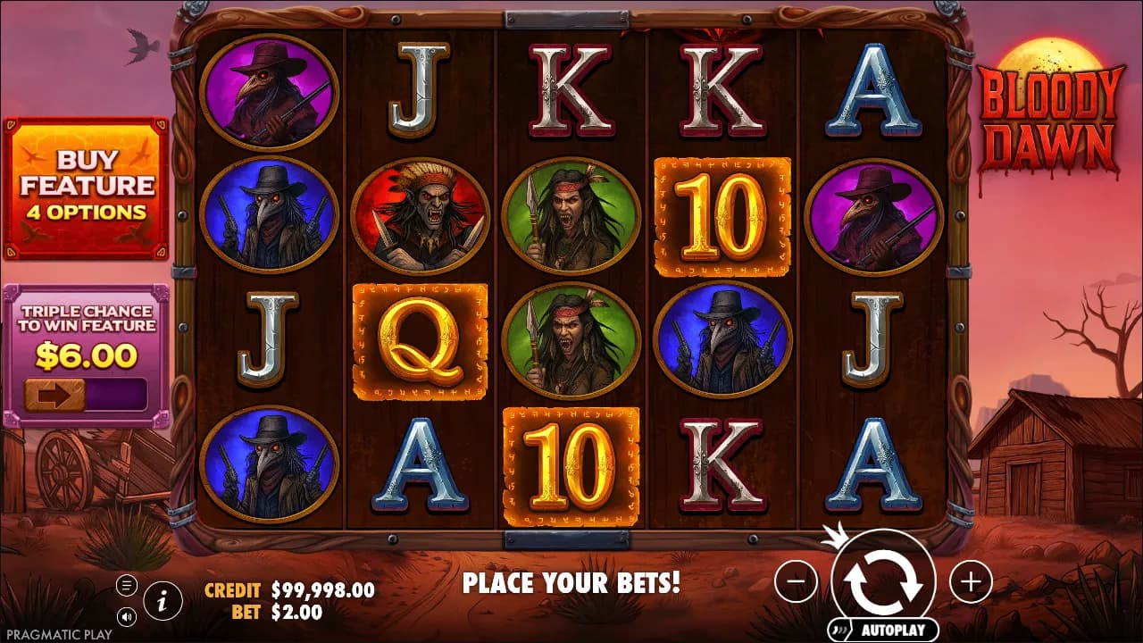 Bloody Dawn slot gameplay screenshot